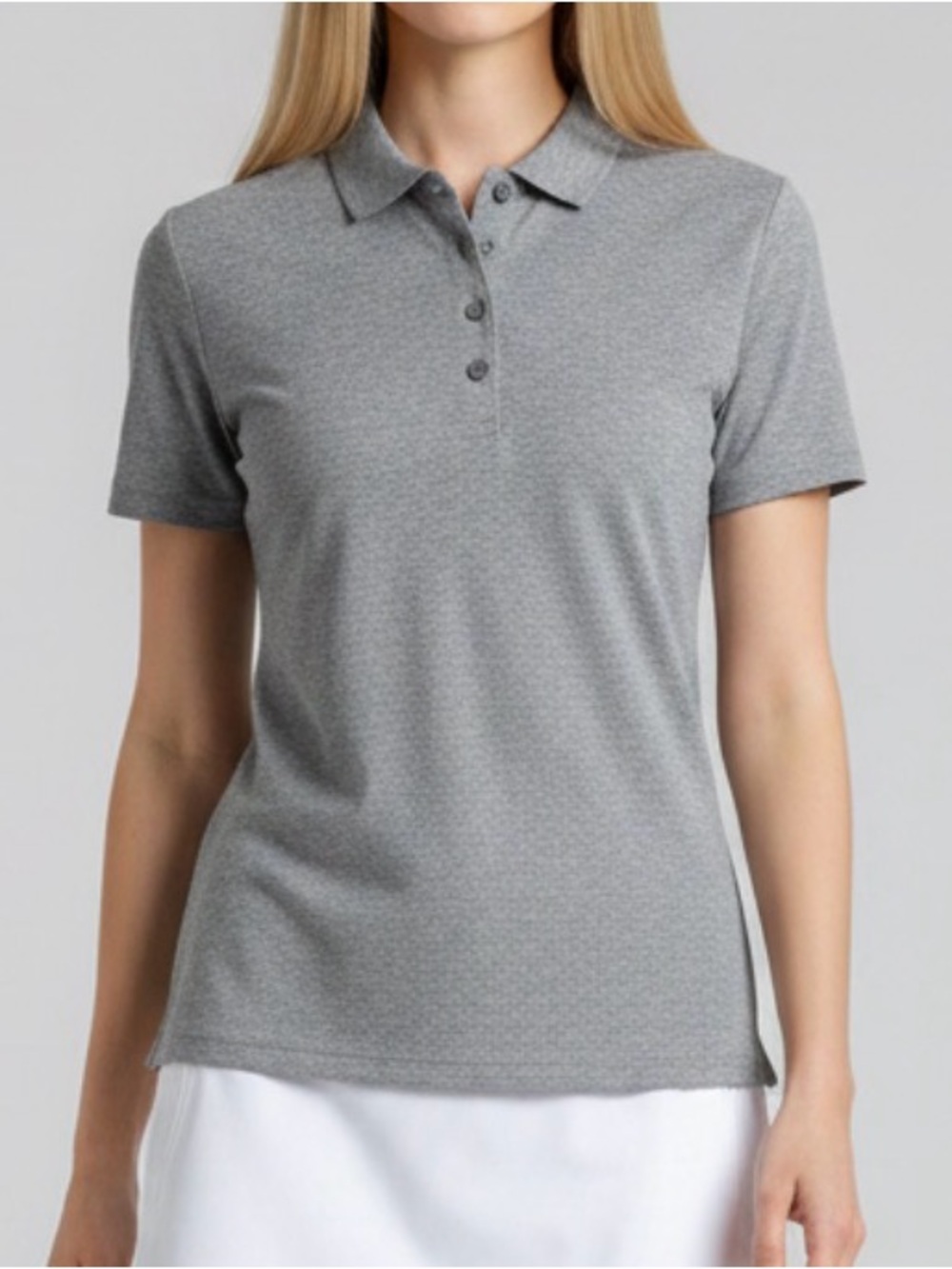 UPF 50+ Heather Gray Golf Polo T-Shirt